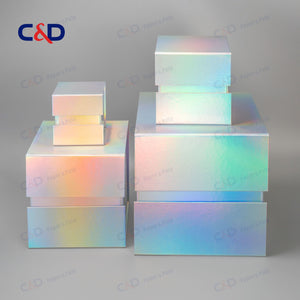 Collapsible Cube Box with Laser Shiny Effect - Xiamen C&D Paper & Pulp Co., Ltd