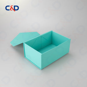 Foldable box - Cyan - In stock - C&D PAPER PACKAGING