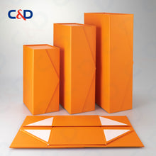 Load image into Gallery viewer, Foldable box - Orange - In stock - C&amp;D PAPER PACKAGING
