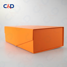 Load image into Gallery viewer, Foldable box - Orange - In stock - C&amp;D PAPER PACKAGING
