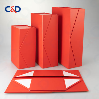 Foldable box - Red - In stock - C&D PAPER PACKAGING