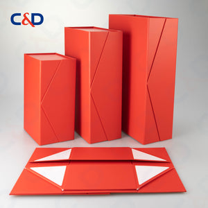 Foldable box - Red - In stock - C&D PAPER PACKAGING