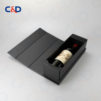 Foldable - stick at bottm- wine box - In stock - C&D PAPER PACKAGING