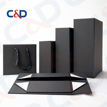 Load image into Gallery viewer, FOLDABLE PAPER BOX WITH OR WITHOUT RIBBON HANDLE-IN STOCK - C&amp;D PAPER PACKAGING
