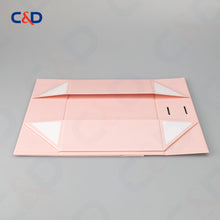 Load image into Gallery viewer, Gift box with Bowtie-Magnetic Lid- Foldable-Pink-IN STOCK - C&amp;D PAPER PACKAGING
