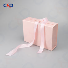 Load image into Gallery viewer, Gift box with Bowtie-Magnetic Lid- Foldable-Pink-IN STOCK - C&amp;D PAPER PACKAGING
